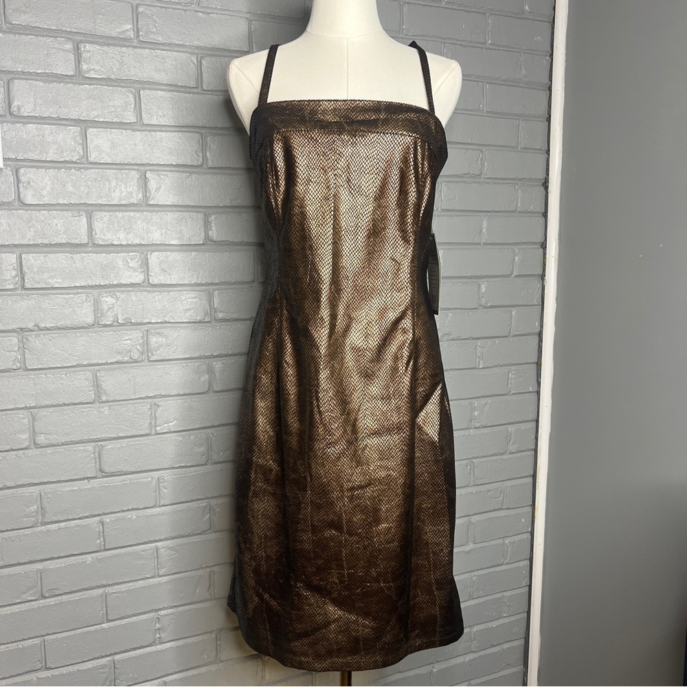 Hennes Elegant Brown Metallic Dress